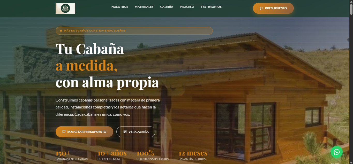 Cabañas del Norte - Landing Page
